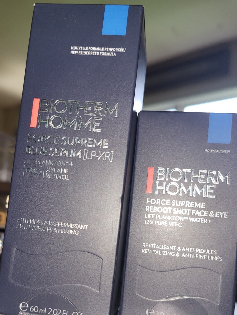 BIOTHERM HOMME Force Supreme Blue Serum & Reboot Shot - Men's Skincare DUO